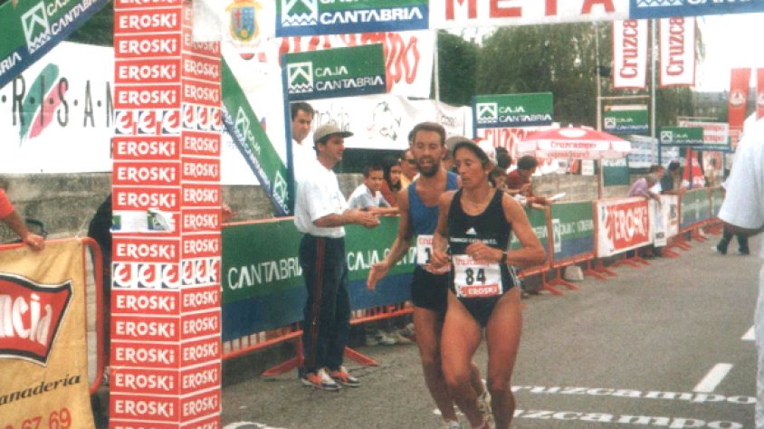Quima Casas,  guanyadora de la primera Mitja Marató de Granollers