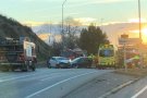 Dos ferits, un d'ells greu, en un accident entre tres vehicles a la C-58 a Viladecavalls