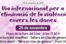 Activitats amb motiu del Dia Internacional per a l’eliminació de la violència envers les dones a Caldes de Montbui