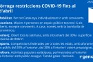 Últimes mesures presses per fer front a la COVID-19