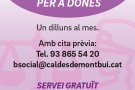 El Servei d'Assessoria Jurídica per a Dones de Caldes de Montbui ofereix el seu servei el proper 19 d'abril