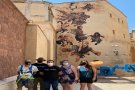 El nou mural de l’Escaldàrium completa l’objectiu de convertir la plaça de la Font del Lleó en la plaça de l’Escaldàrium