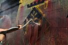 La brigada municipal embelleix les lletres metàl·liques de benvinguda a Cardedeu