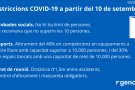 Es suavitzen les restriccions i entren en vigor avui 10 de setembre