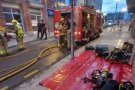 Un home de 90 anys mor en l'incendi d'un bloc de pisos a Granollers i dues persones més queden ferides