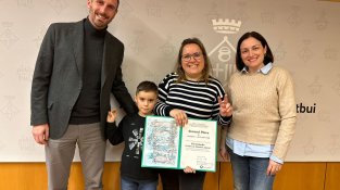 Rebuda de Pol Calzado a L'Ajuntament de Caldes de Montbui