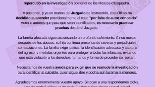 Arxiven provisionalment un cas d’abusos a una menor de Sant Cugat i la família lluita per reobrir-lo