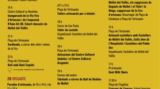 La Fira d'Artesans de Mollet del Vallès celebra la 41a edició amb 85 parades i tres dies d’activitats