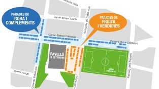 El mercat setmanal de Sant Celoni es trasllada durant sis mesos per les obres de la xarxa d’aigua