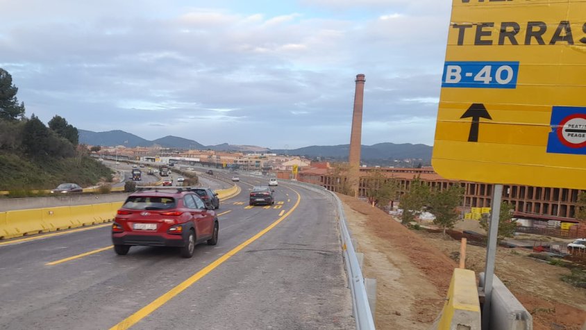 Oberts dos nous carrils a la C-16 a Terrassa per millorar la connexió amb la C-58 i la B-40