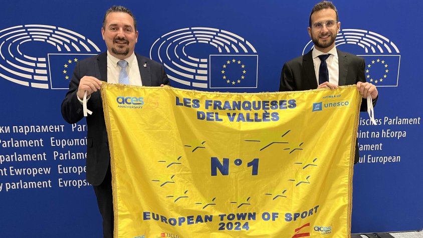 Les Franqueses del Vallès rep a Brussel·les el premi a Millor Vila Europea de l’Esport 2024