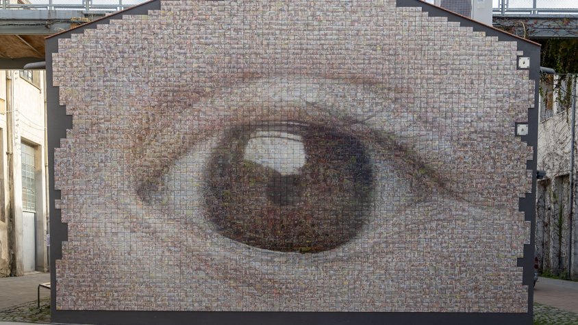 Granollers inaugura el mural fotomosaic “Granollers: gran ull” a Roca Umbert, una peça elaborada amb ceràmica i fotografies de la ciutadania