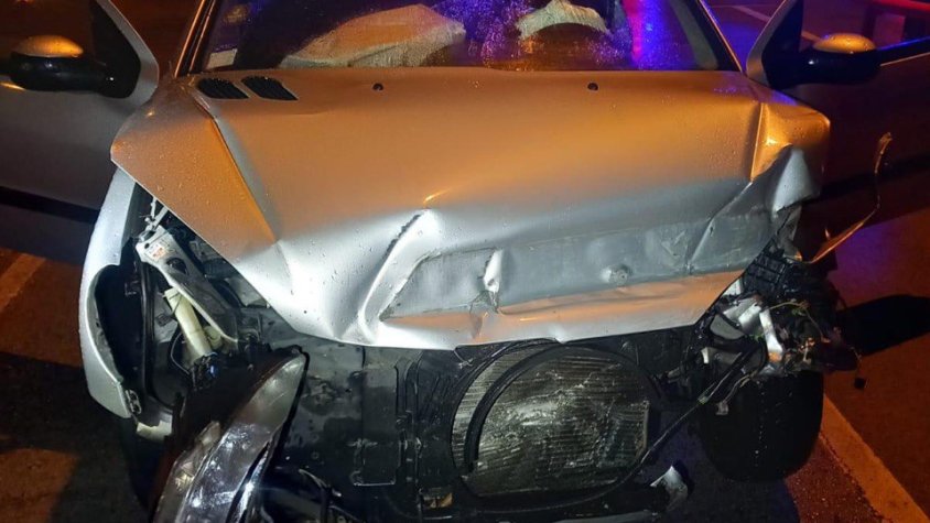 Cotxe accidentat a l'AP-7