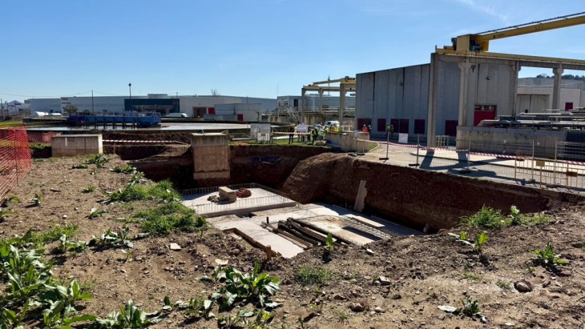 Espai on s'està construint la bomba per dur l'aigua de la depuradora de Sabadell al barii de Can Gambús