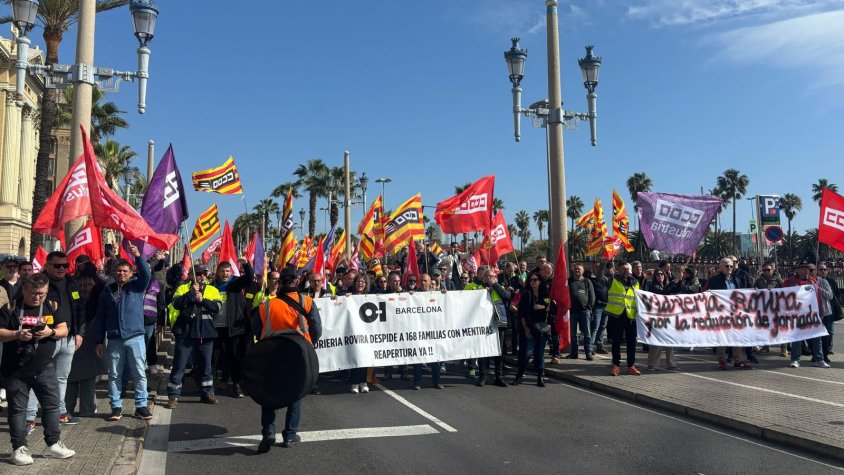 Manifestació per la reducció de la jornada laboral