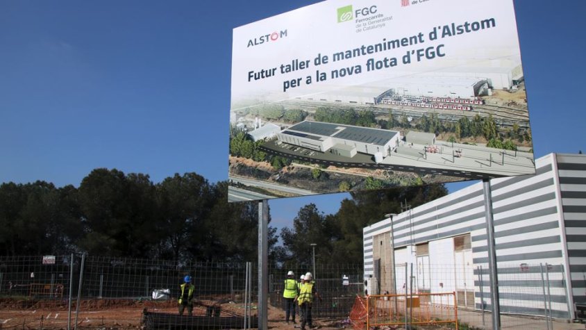 El lloc on s'està construint el nou taller en una àrea annexa de la fàbrica d'Alstom