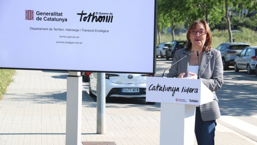 Silvia Paneque en una roda de premsa a Granollers