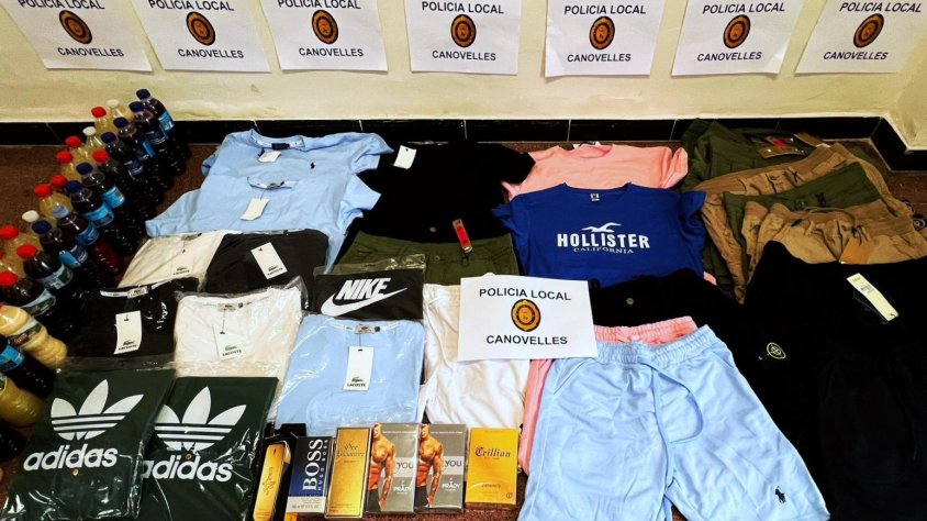 La Policia Local de Canovelles  productes falsificats i identifica dos carteristes al mercat d'aquest diumenge