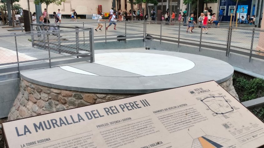 Granollers recupera la seva muralla medieval amb una rehabilitació que valora 660 anys d'història