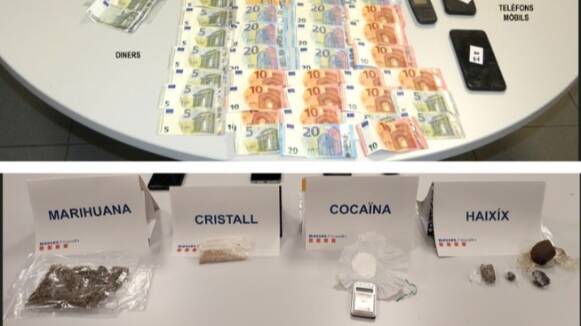 Dos detinguts per vendre cocaïna i haixix en un pis ocupat de Caldes de Montbui