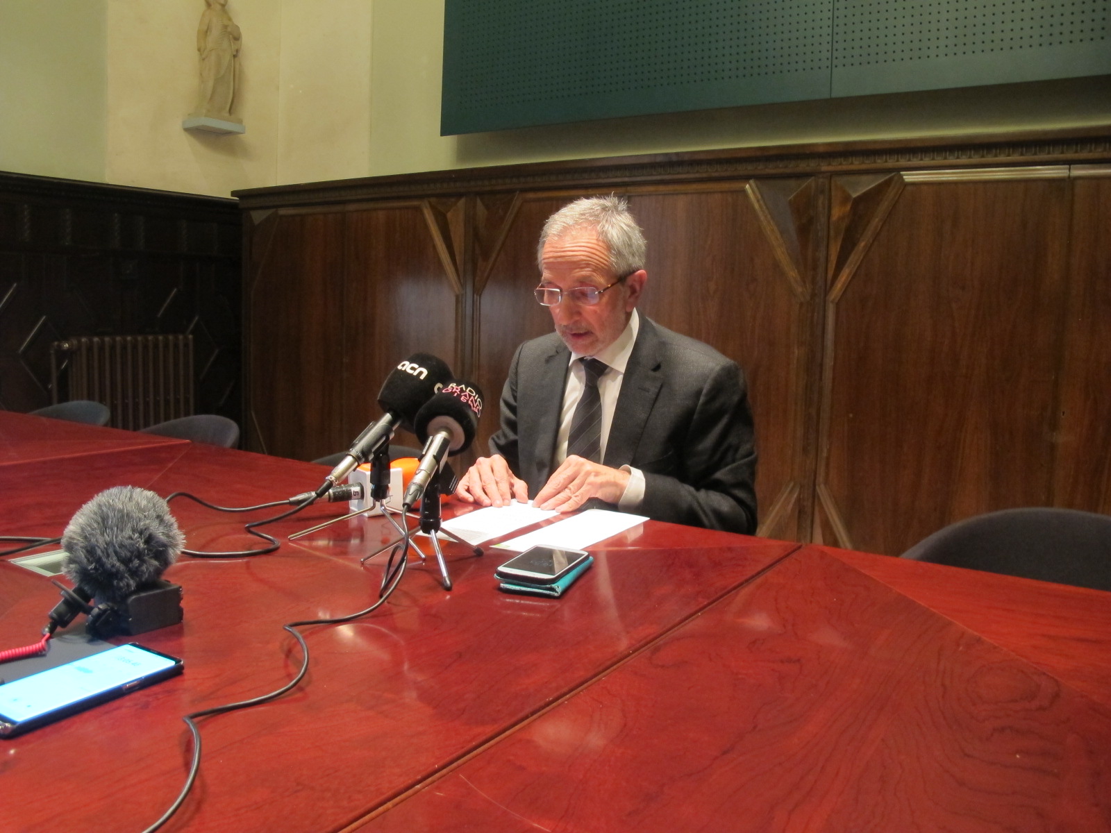 Declaració de l'alcalde de Granollers, Josep Mayoral, davant la situació política actual