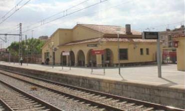 Obres de millora a l'estació de tren de Sant Celoni