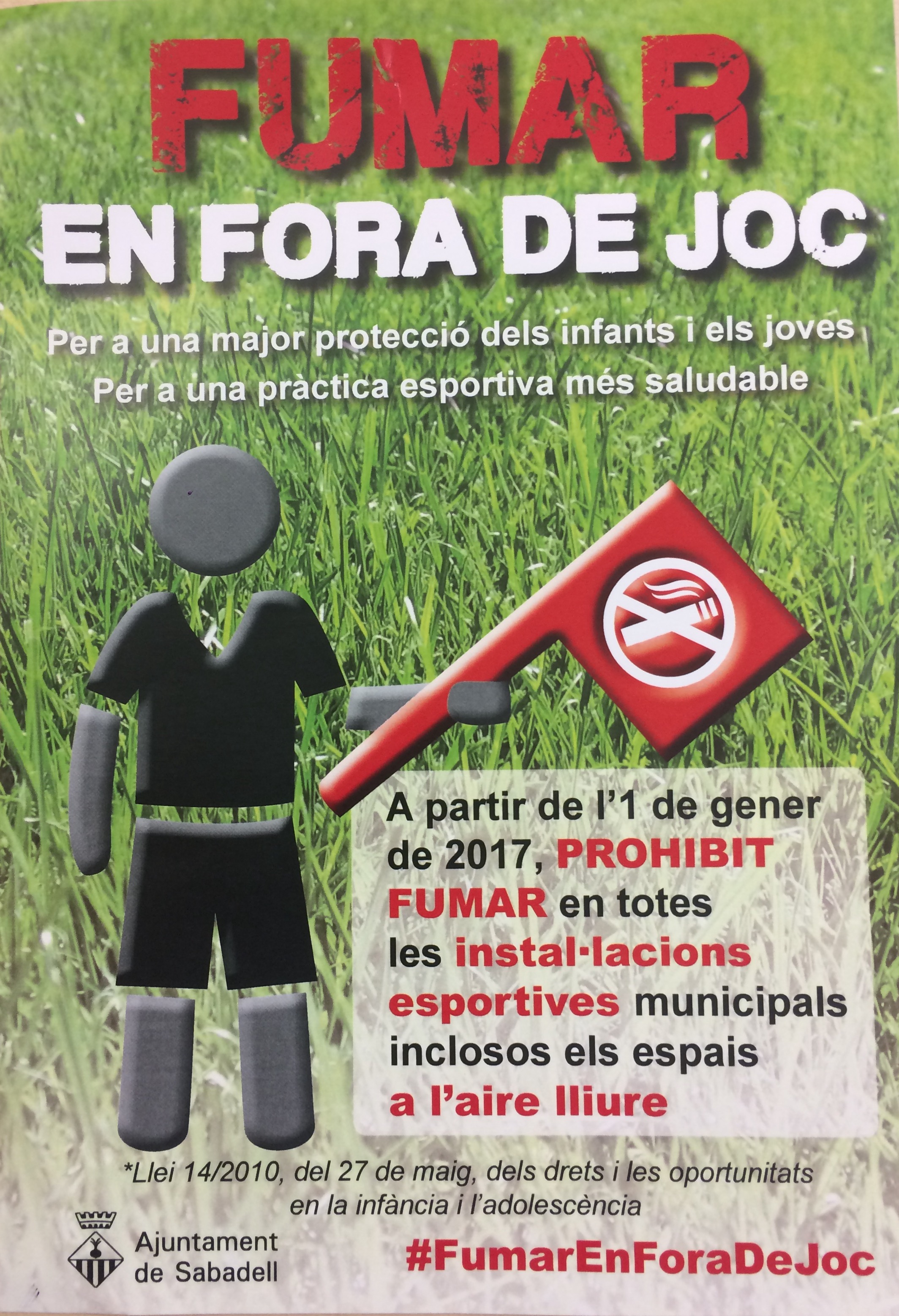 Sabadell prohibeix fumar al camp de futbol