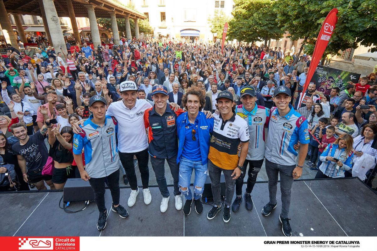 El Gran Premi Monster Energy de Catalunya de MotoGP va ser presentat ahir a la plaça de la Porxada de Granollers