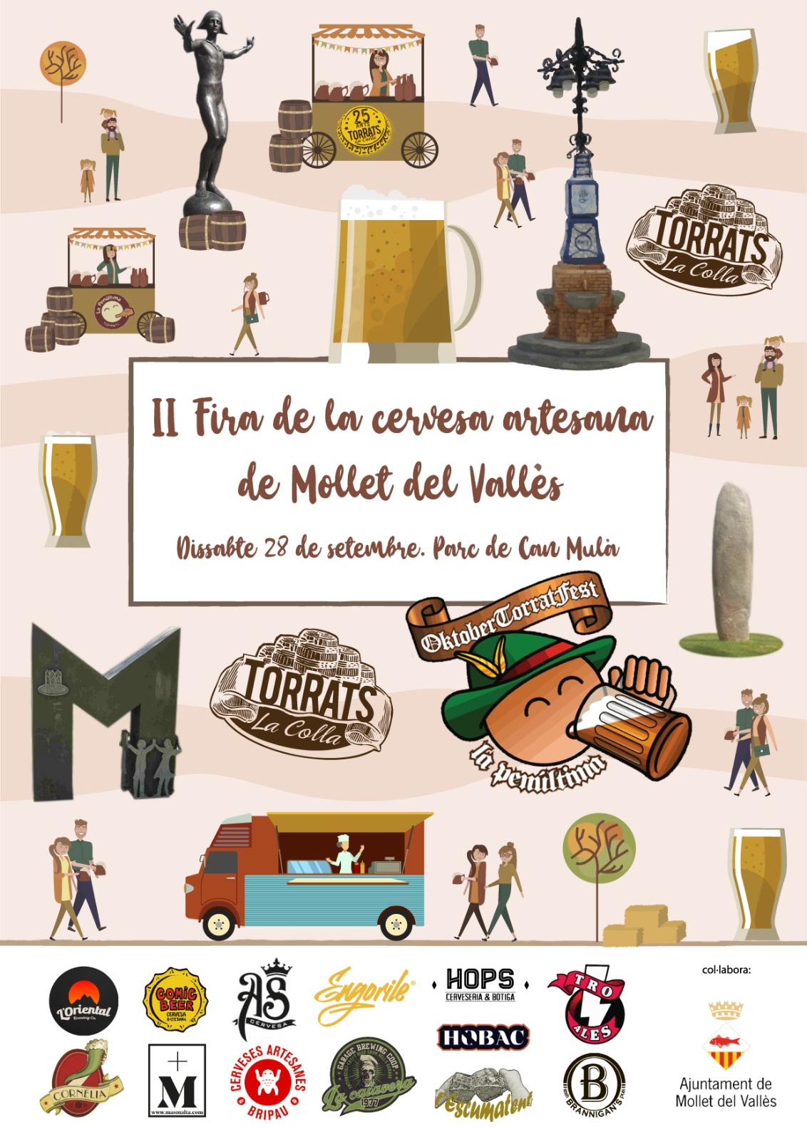 El dia 28 de Setembre arriba  Mollet del Valles una nova edició de la Fira de Cervesa Artesana de Mollet, organitzada pel clan de La Penúltima de la Colla dels Torrats.