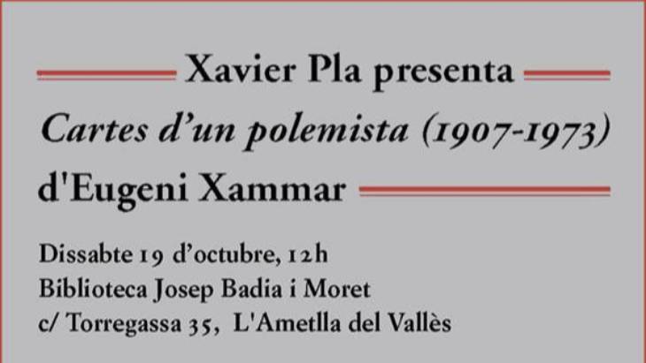 Presentació del llibre "Cartes d'un polemista" a l'Ametlla del Vallès