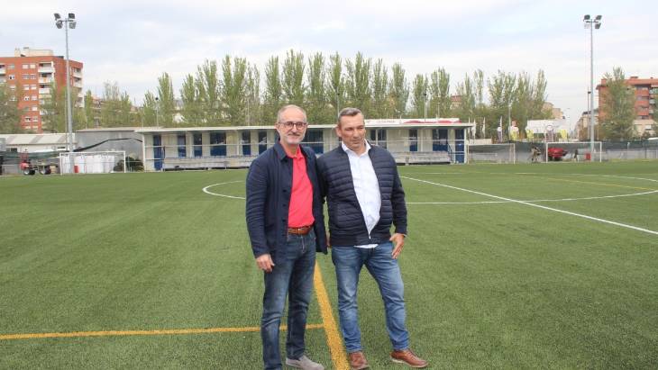 Gespa nova al camp de futbol Germans Gonzalvo de Mollet del Vallès