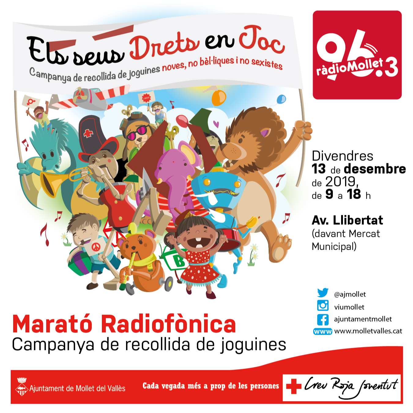 Ràdio Mollet organitza la dotzena marató radiofònica de recollida de joguines