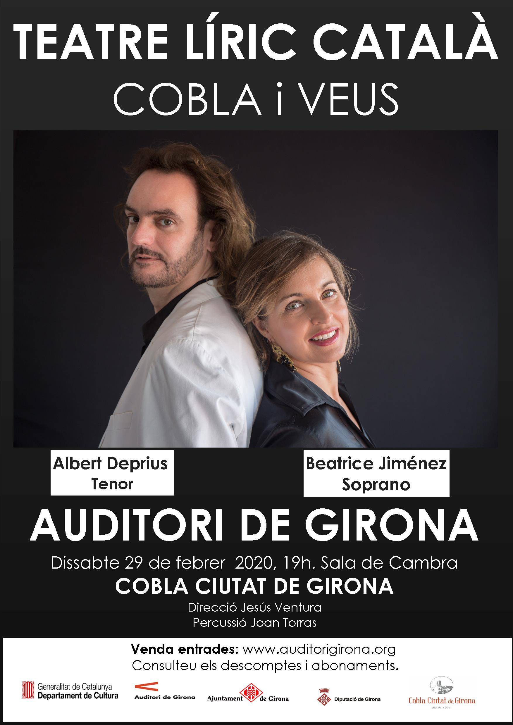 Teatre Líric Català, Cobla i Veus a l'Auditori de Girona al 29 de febrer.