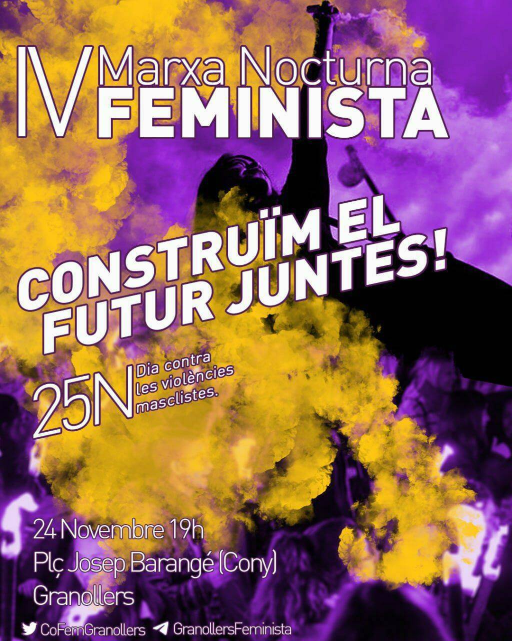 Crida a Granollers per la Quarta Marxa Nocturna Feminista el proper 24N