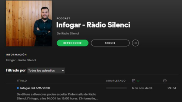 Ràdio Silenci, l'emissora municipal de La Garriga, sona a Spotify