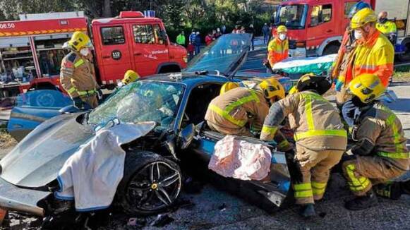 Dues persones ferides  en un accident de cotxe a Santa Eulàlia de Ronçana