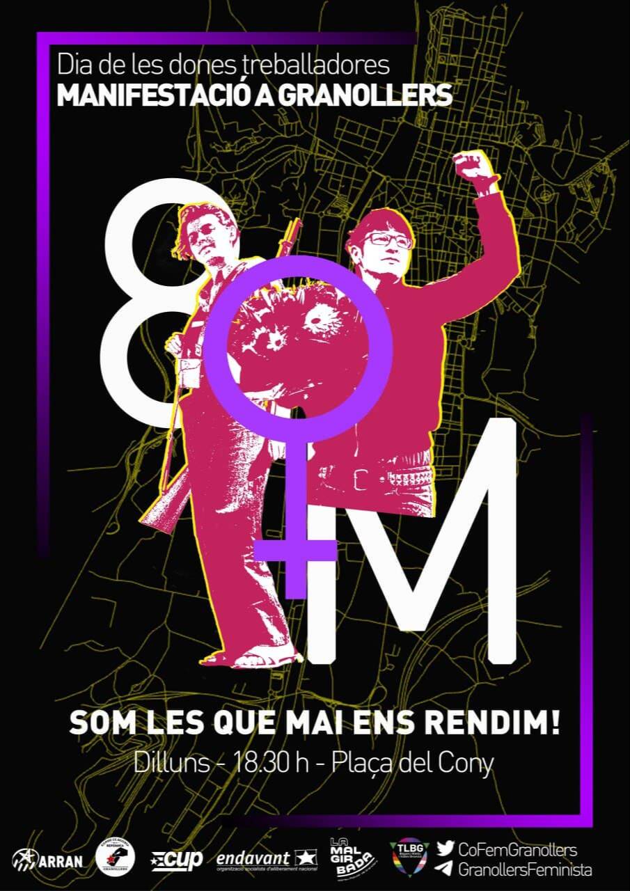 La Coordinadora Feminista de Granollers convoca una manifestació per el 8M