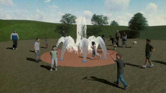 Comença la construcció d'una font lúdica al parc de Bellavista, a Cardedeu