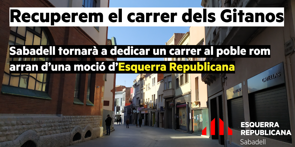Sabadell recuperarà el carrer dels Gitanos arran d'una Moció d'Esquerra Republicana