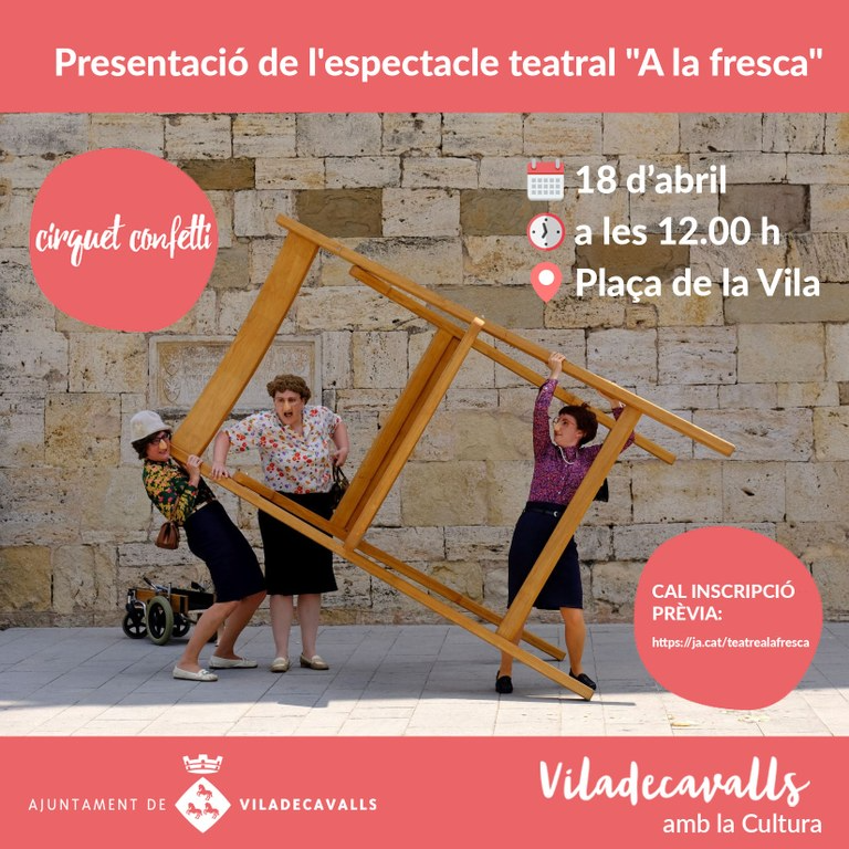 Viladecavalls acull l'espectacle teatral "A la fresca" de Cirquet Confetti