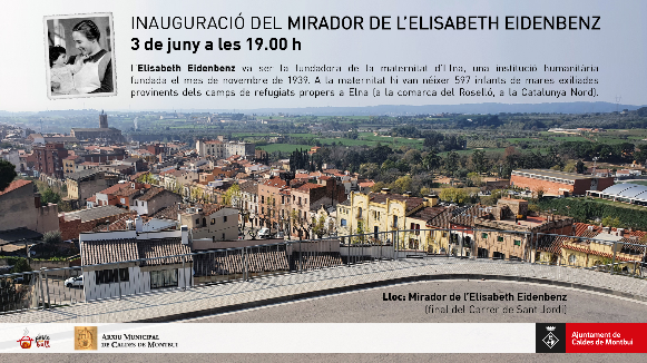 Acte d'inauguració del Mirador d'Elisabeth Eidenbenz de Caldes de Montbui