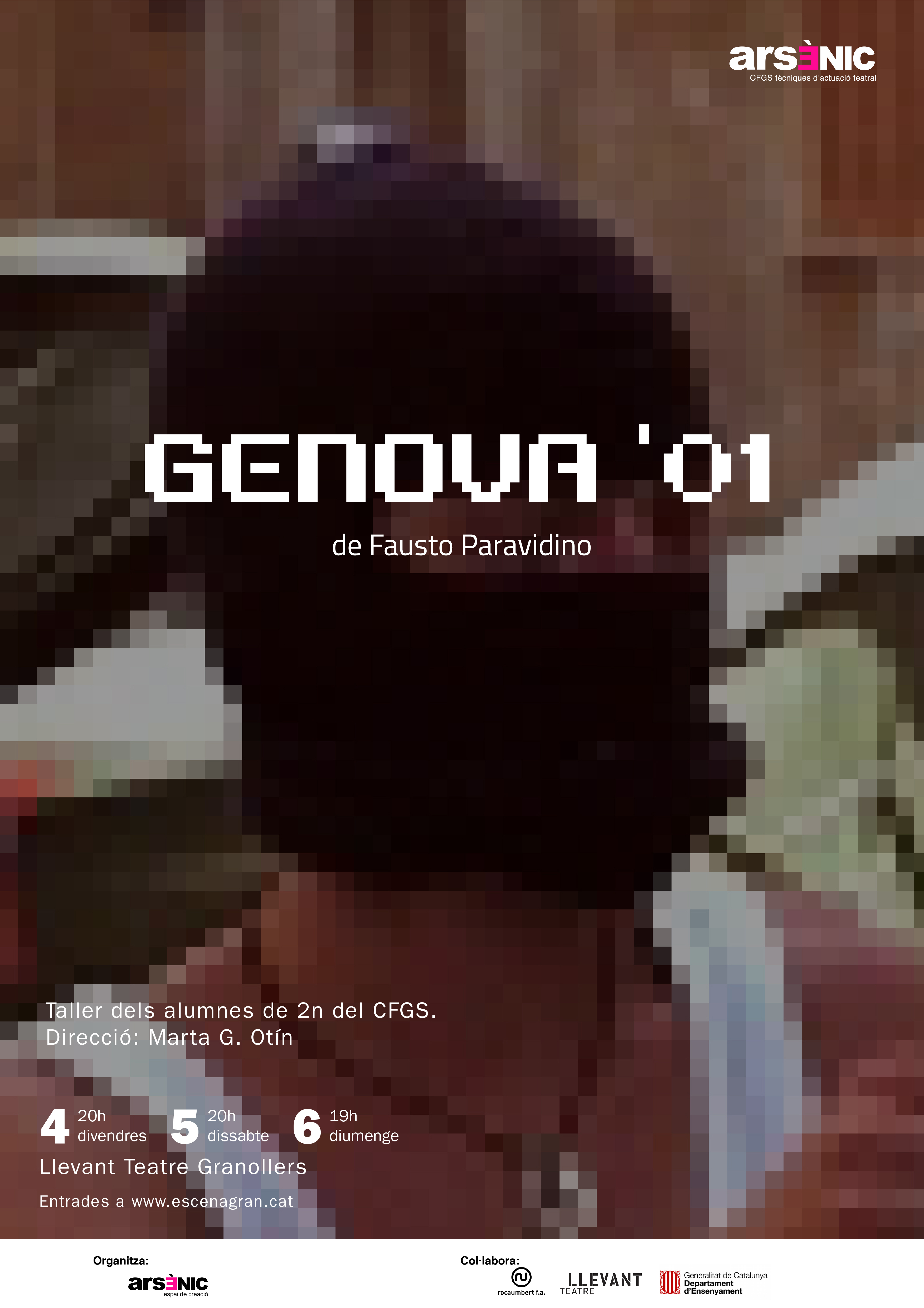 'Gènova'01', el nou espectacle dels alumnes d'Arsènic que s'estrenarà a Llevant Teatre Granollers