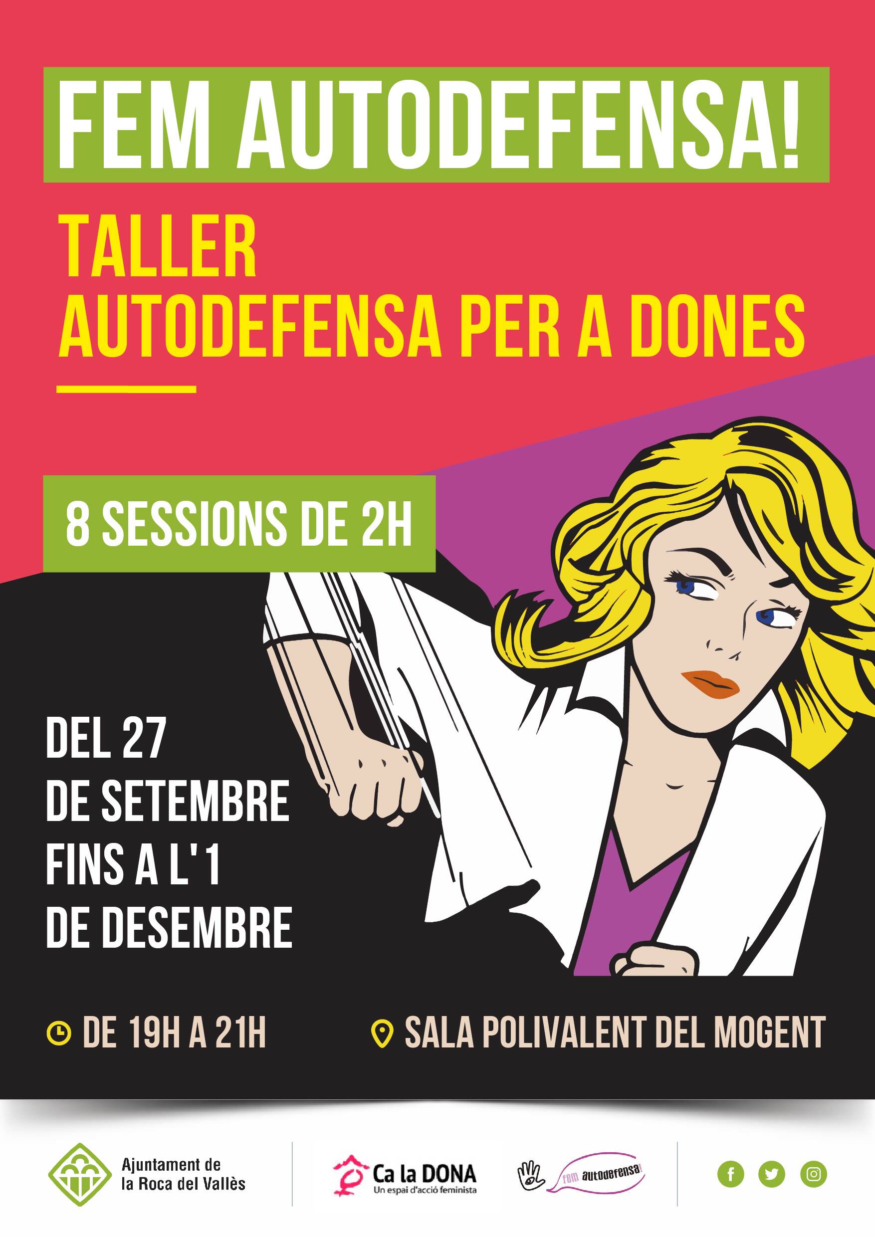 El 27 de setembre s'inicia a la Roca del Vallès un taller d'autodefensa gratuït a la sala polivalent de Mogent