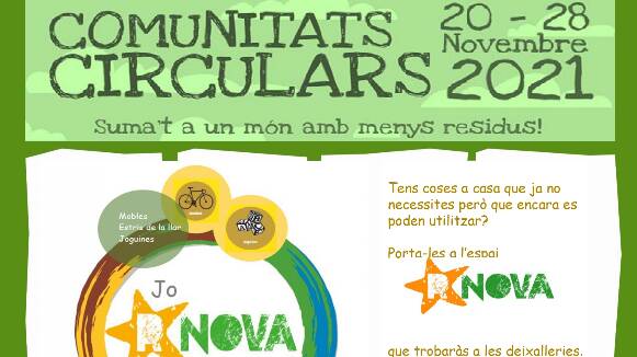 Del 20 al 28 de novembre es realitza la Setmana Europea de la Prevenció de Residus a la xarxa de deixalleries