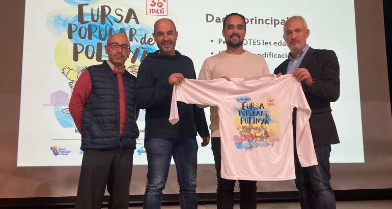 La cursa solidària de Polinyà torna a ocupar la plaça de la Vila i el consistori presenta la samarreta de la 36a edició
