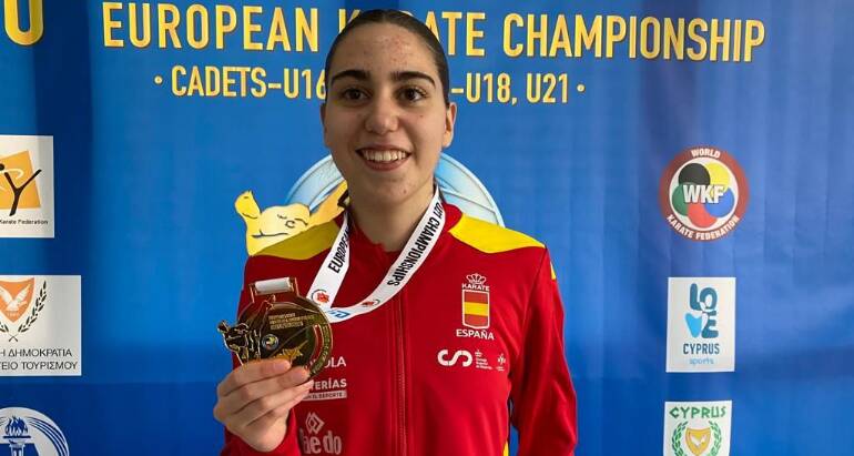 Júlia Just Clopés, del Karate Club Just de Sant Celoni, campiona d'Europa